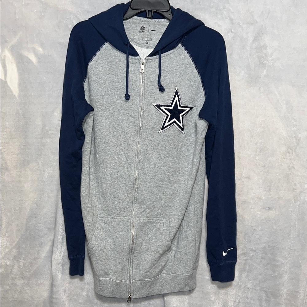 Nike Gray and Navy Cowboys Hoodie with Star Emblem
